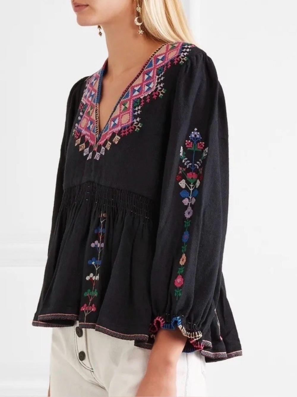 Ulla Johnson Maja Embroidered Blouse